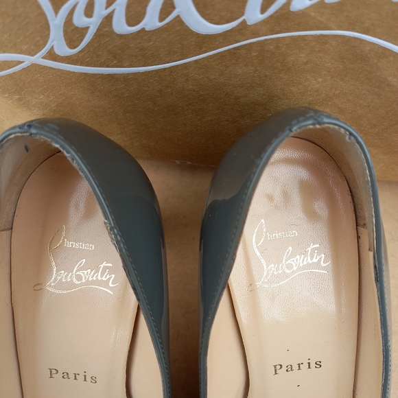 LOUBOUTIN Pumps Gray Patent Size 36.5 - Picture 5 of 7